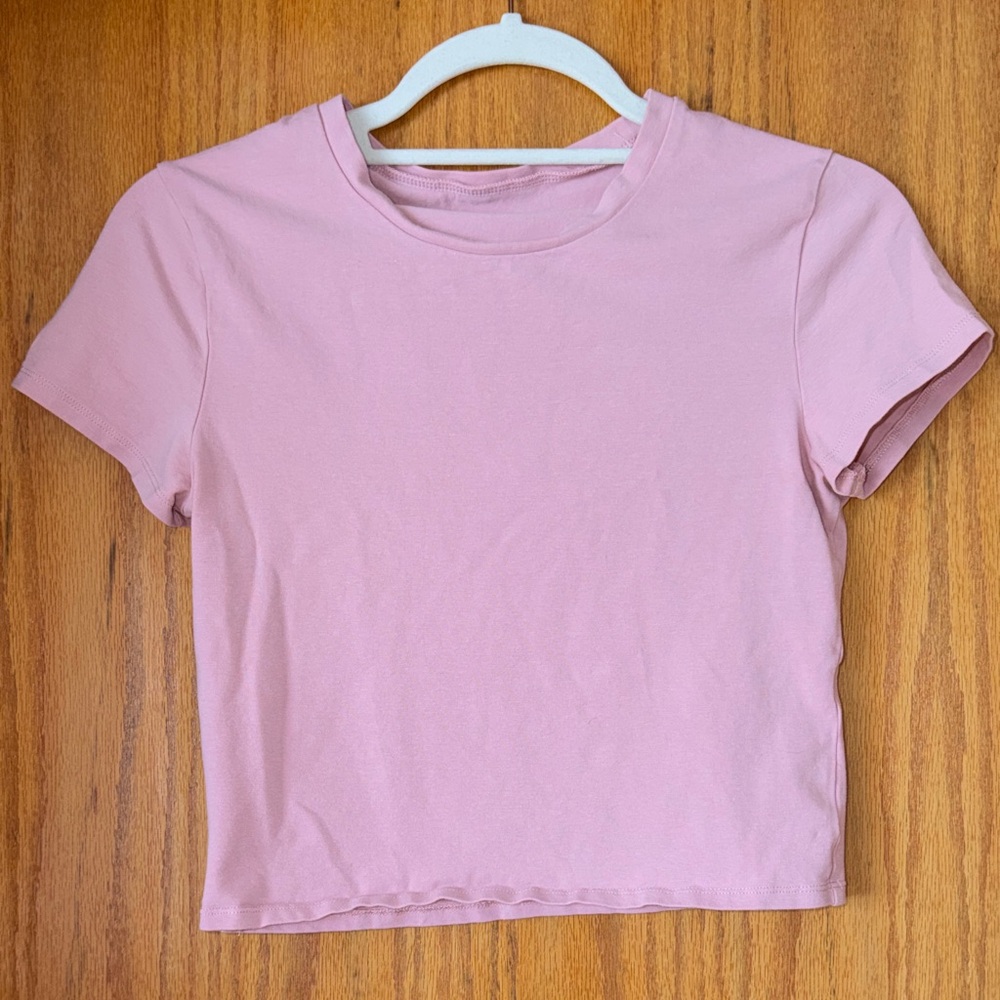 Abercrombie & Fitch Soft Pink Crewneck Short Sleeve Tee